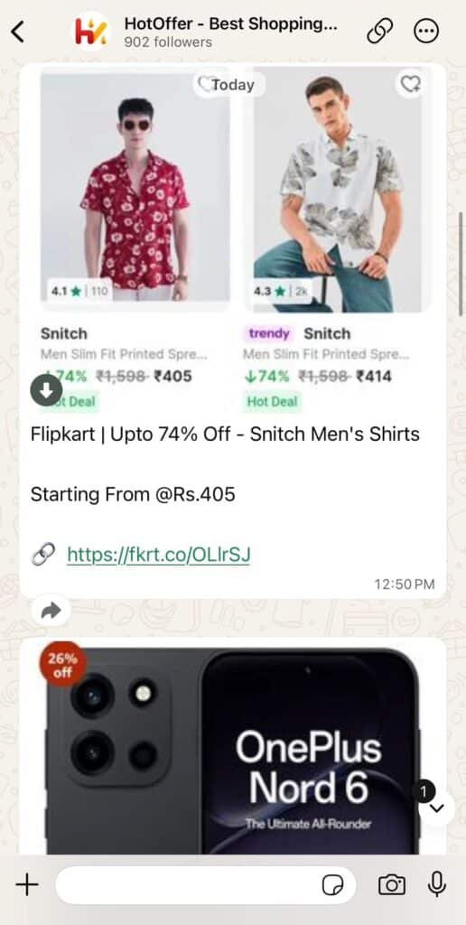 HotOffer Whatsapp Channel